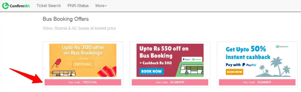 confirm ticket coupon codes for bus booking confirm ticket coupon codes for bus booking