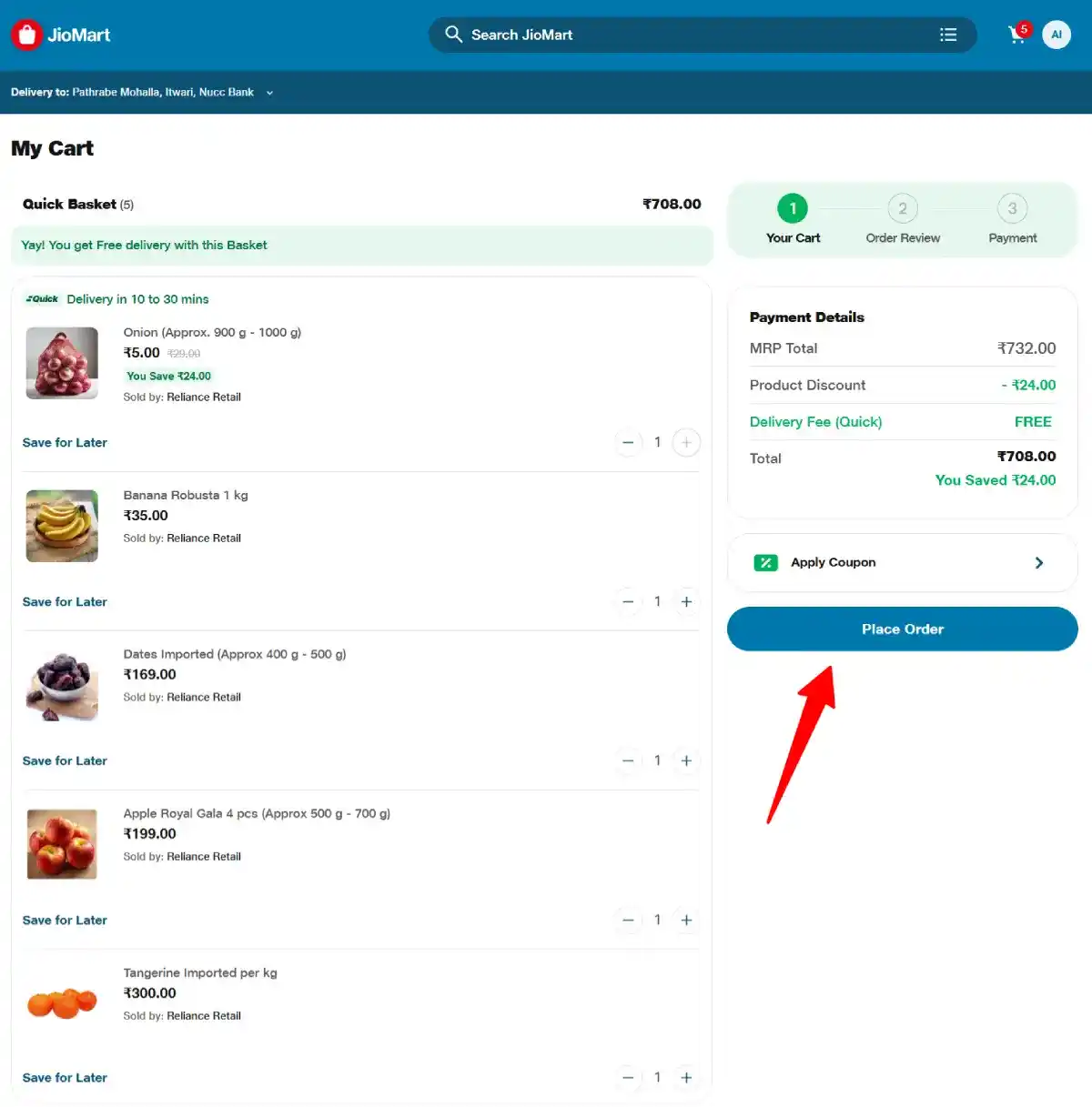 jiomart apply coupon