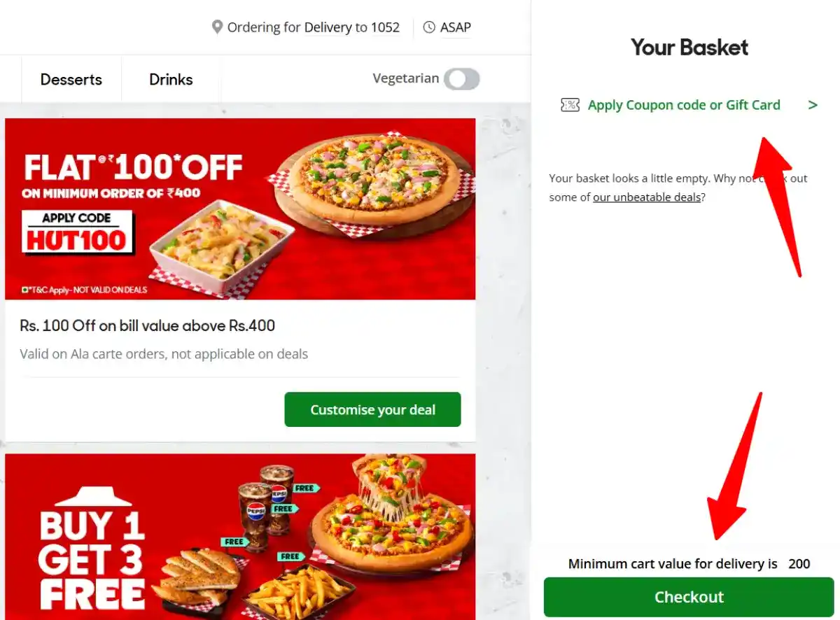 apply pizza hut coupon codes