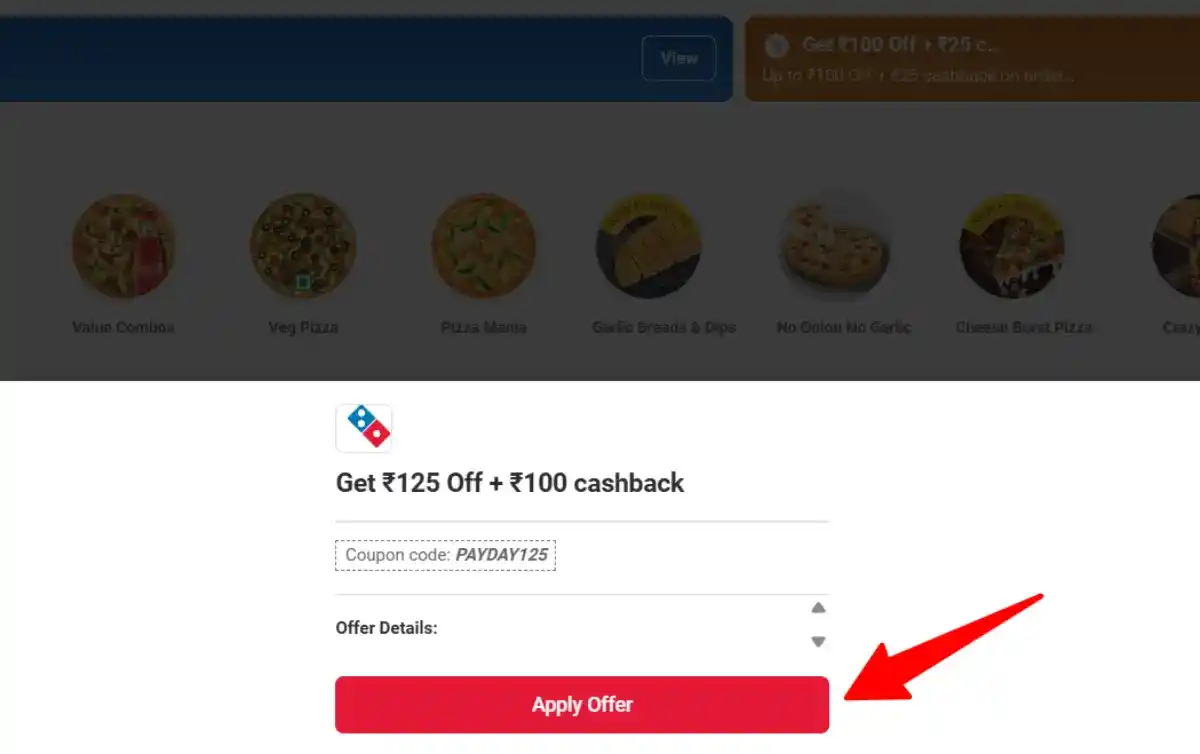 domino's 125 offer