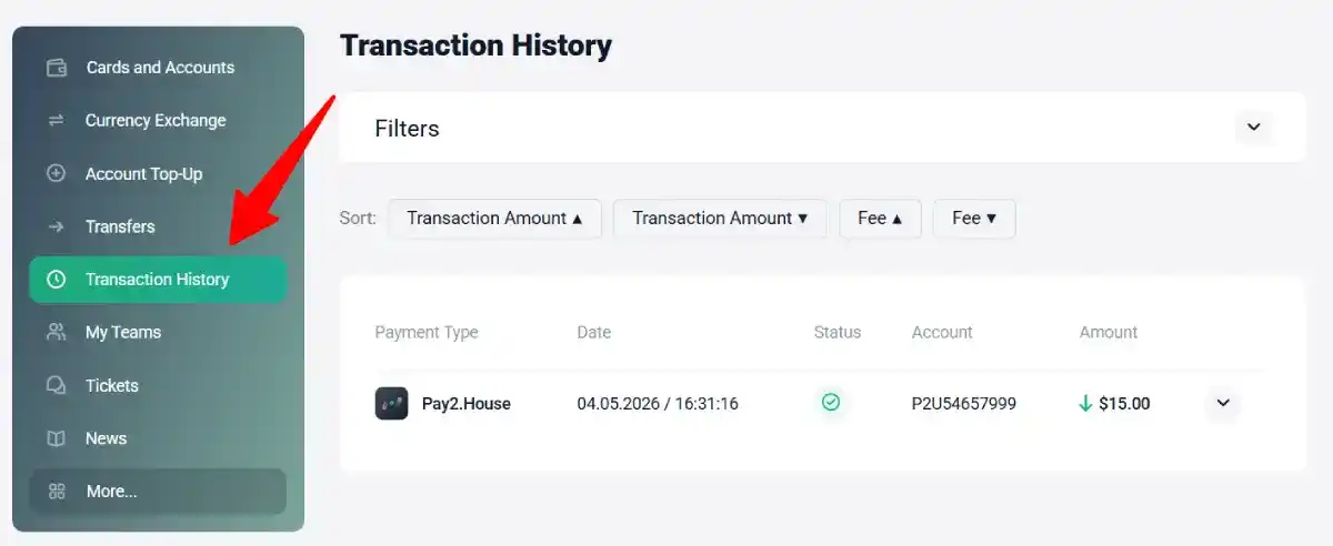 pay2.house transaction history