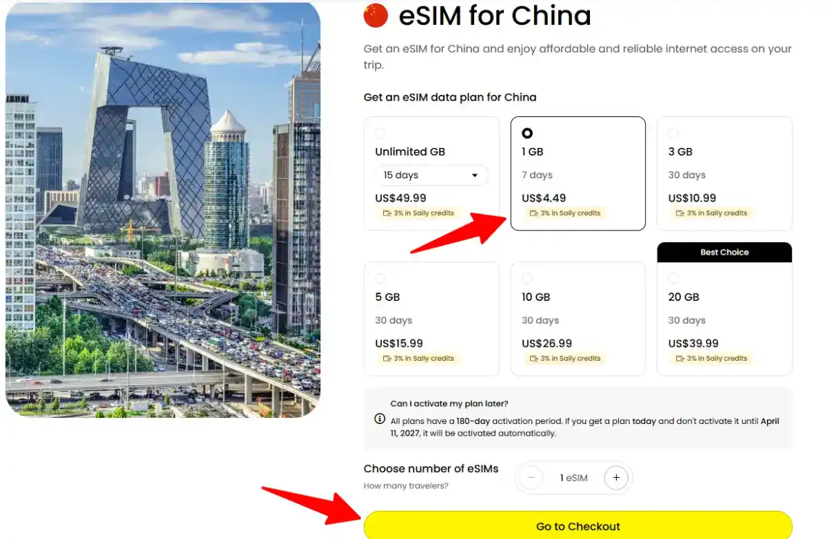 saily esim data plan for china saily esim data plan for china